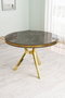 Hanah Home Mesa de Comedor Mos Antracita y Dorado